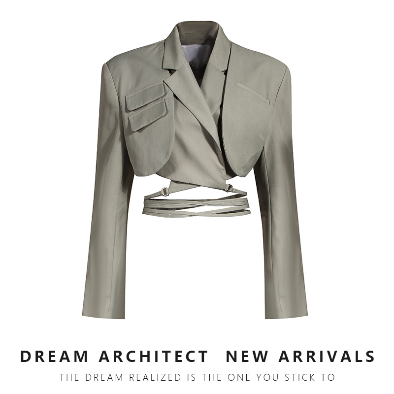 Women'S Asymmetrical Mini Skirt Suit Set Trendy Polyester - Image 3