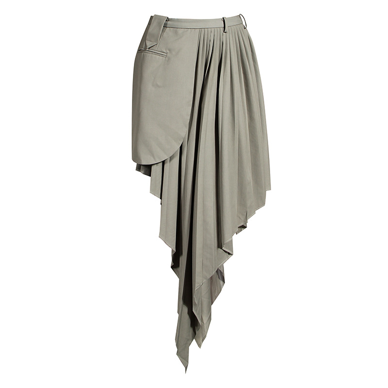 Women'S Asymmetrical Mini Skirt Suit Set Trendy Polyester - Image 7