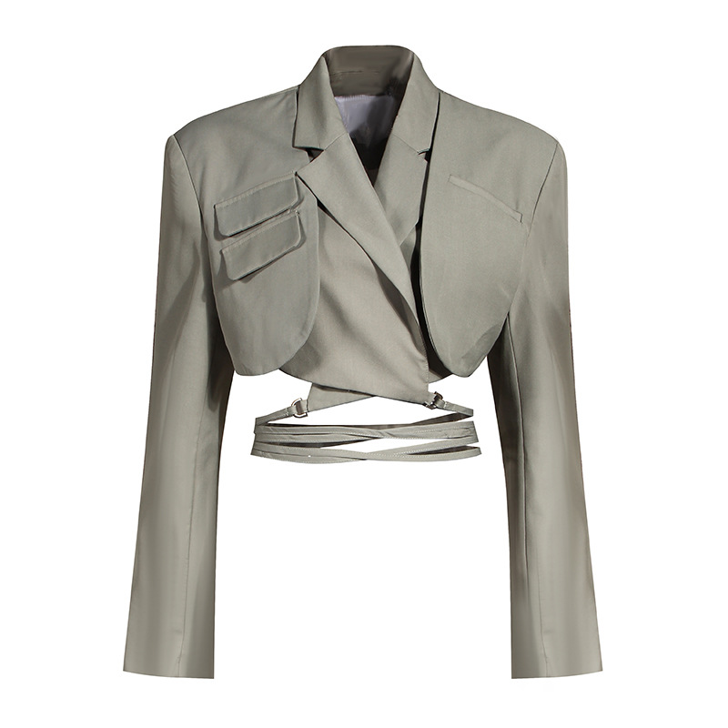 Women'S Asymmetrical Mini Skirt Suit Set Trendy Polyester - Image 6