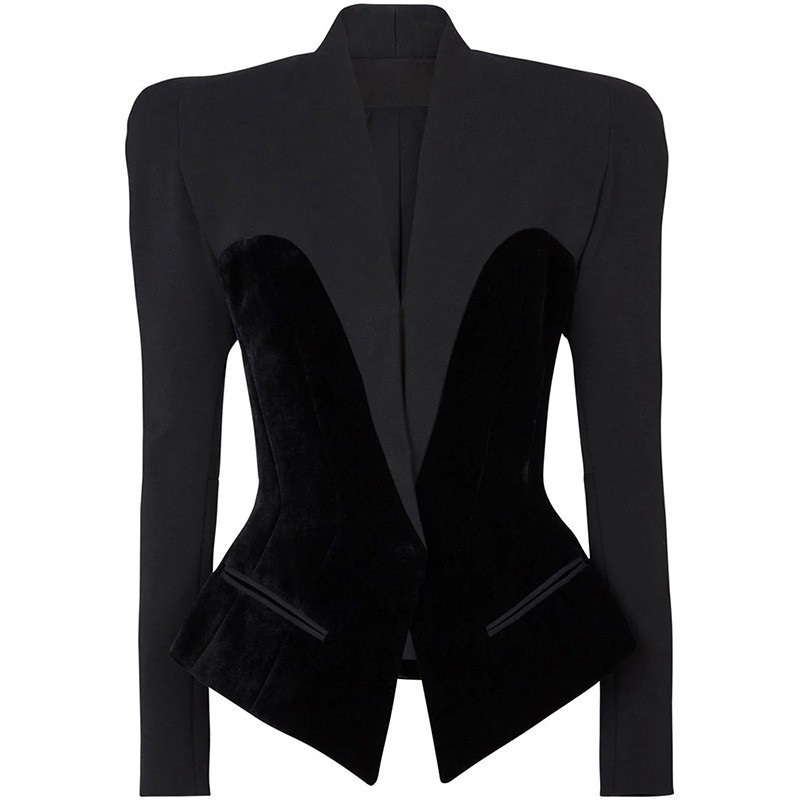 Fashion Slim Fit Velvet Blazer Suitable For Business Casual - Image 5