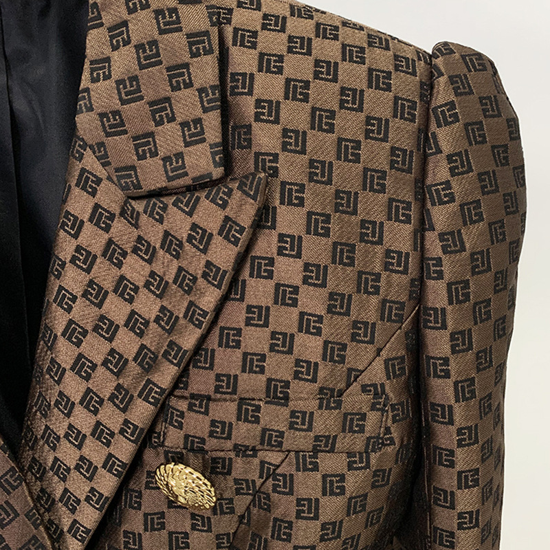 Stylish Lion Double-Breasted Blazer Jacket - Image 4