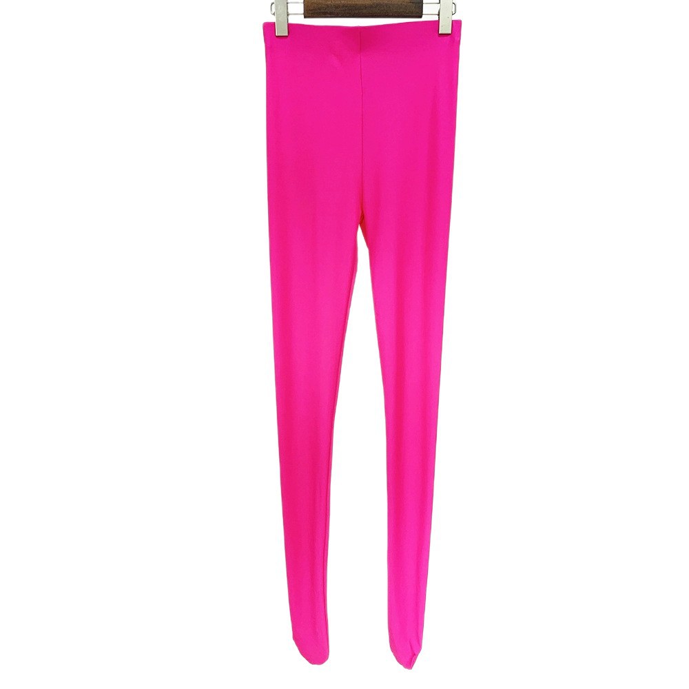 Fluorescent Pink High-Stretch Leggings - Image 5