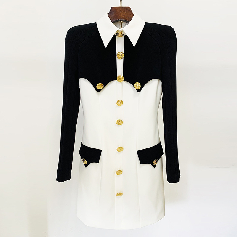 Trendy Color Block Bodycon Shirt Dress - Image 6