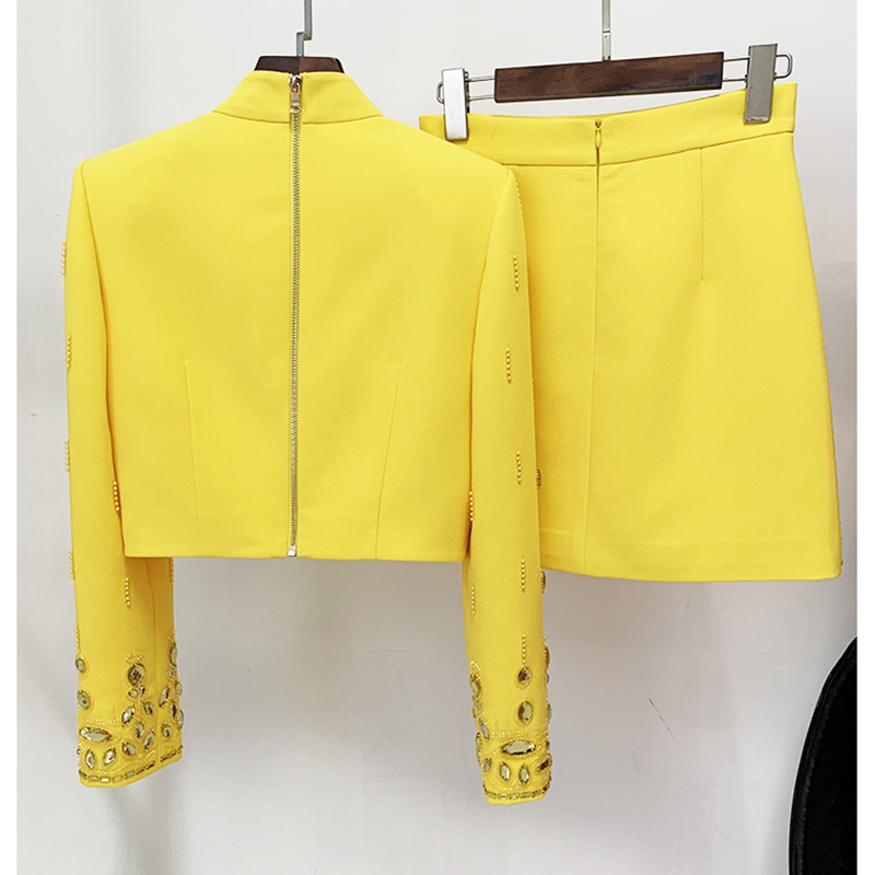 French Romantic Short Sleeve Jacket And Skirt Set - Image 2