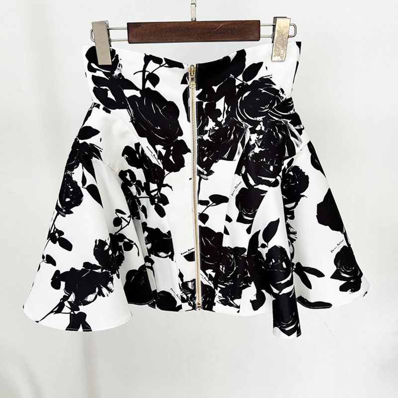 Fashion Tulip Waist Floral Print Skirt Set - Image 2