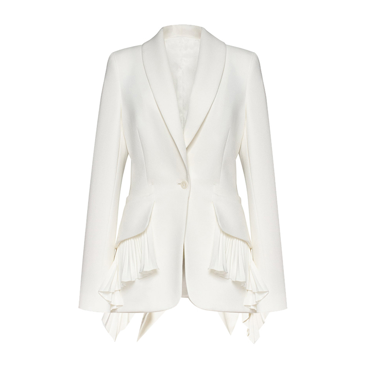 Chic Design Blazer For Women With Pleated Detailing - Image 5