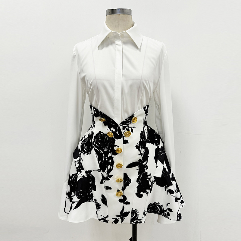 Fashion Tulip Waist Floral Print Skirt Set - Image 4