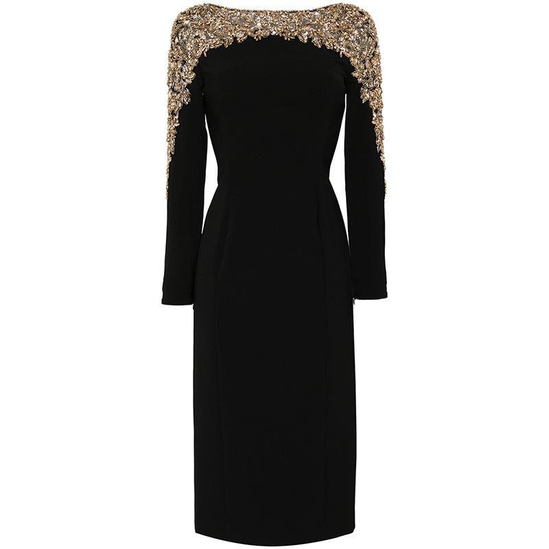 New Fashion V-Neck Midi Dress With Beaded Details - Image 5