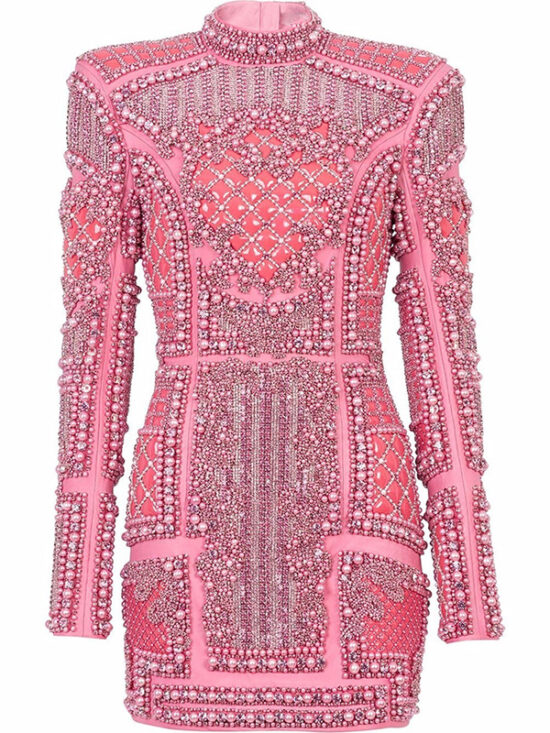 Elegant Sequin Bodycon Dress With Stand Collar