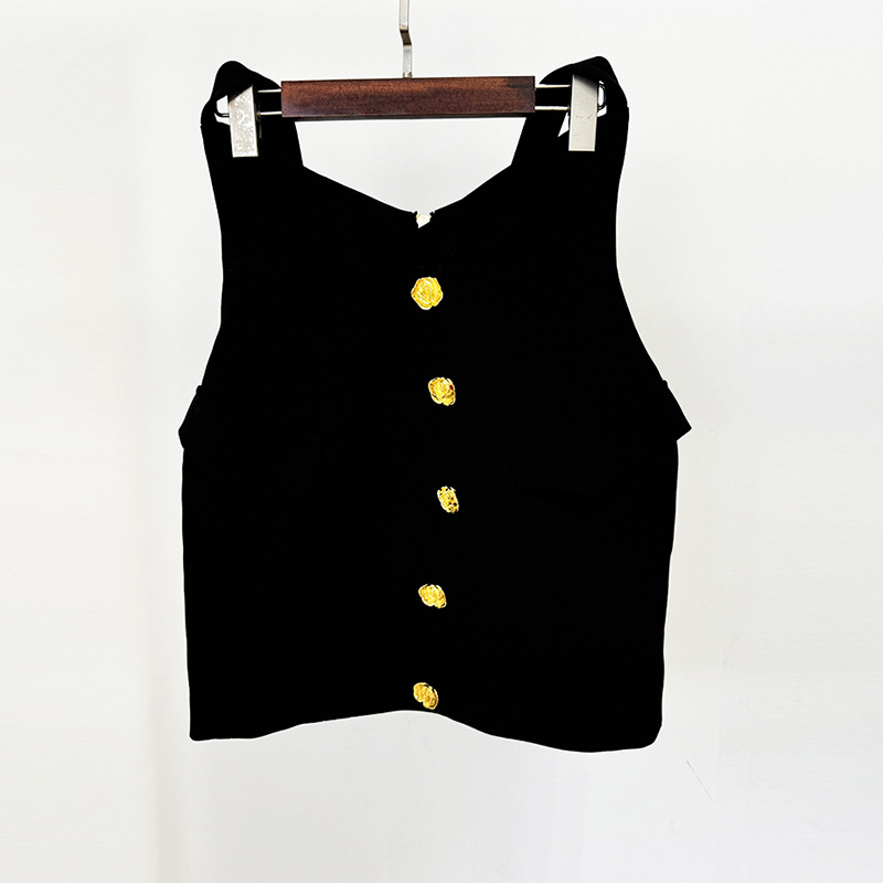 Trendy Rose Metal Buckle Neck Half Body Pencil Skirt - Image 6
