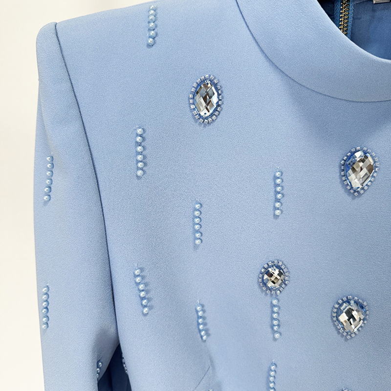 Trendy Sequin Embellished Two-Piece Jacket And Skirt Set - Image 3