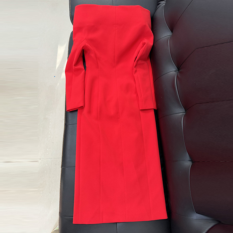 Fashionable Slim Fit Long Trench Coat With Stand Collar - Image 3