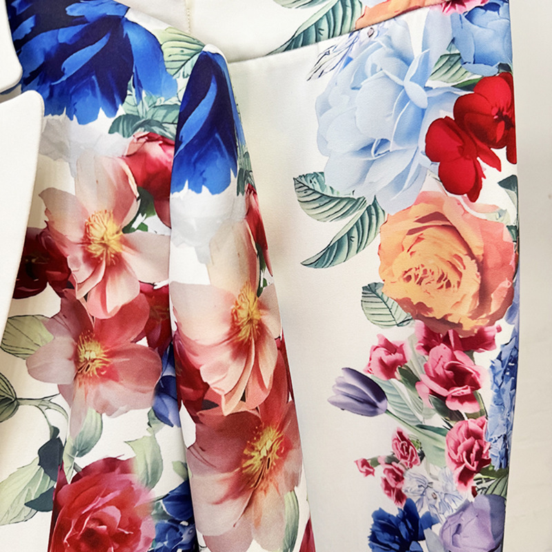 Fashionable Digital Print Suit Jacket Set - Image 4