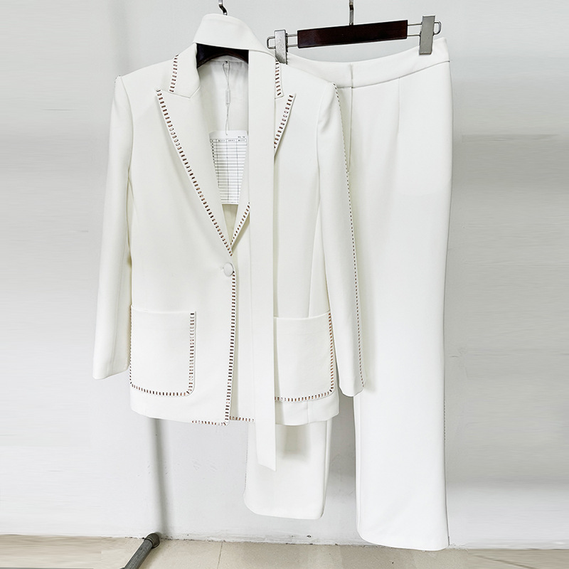 Trendy Stylish Scarf Jacket And Pants Set - Image 2